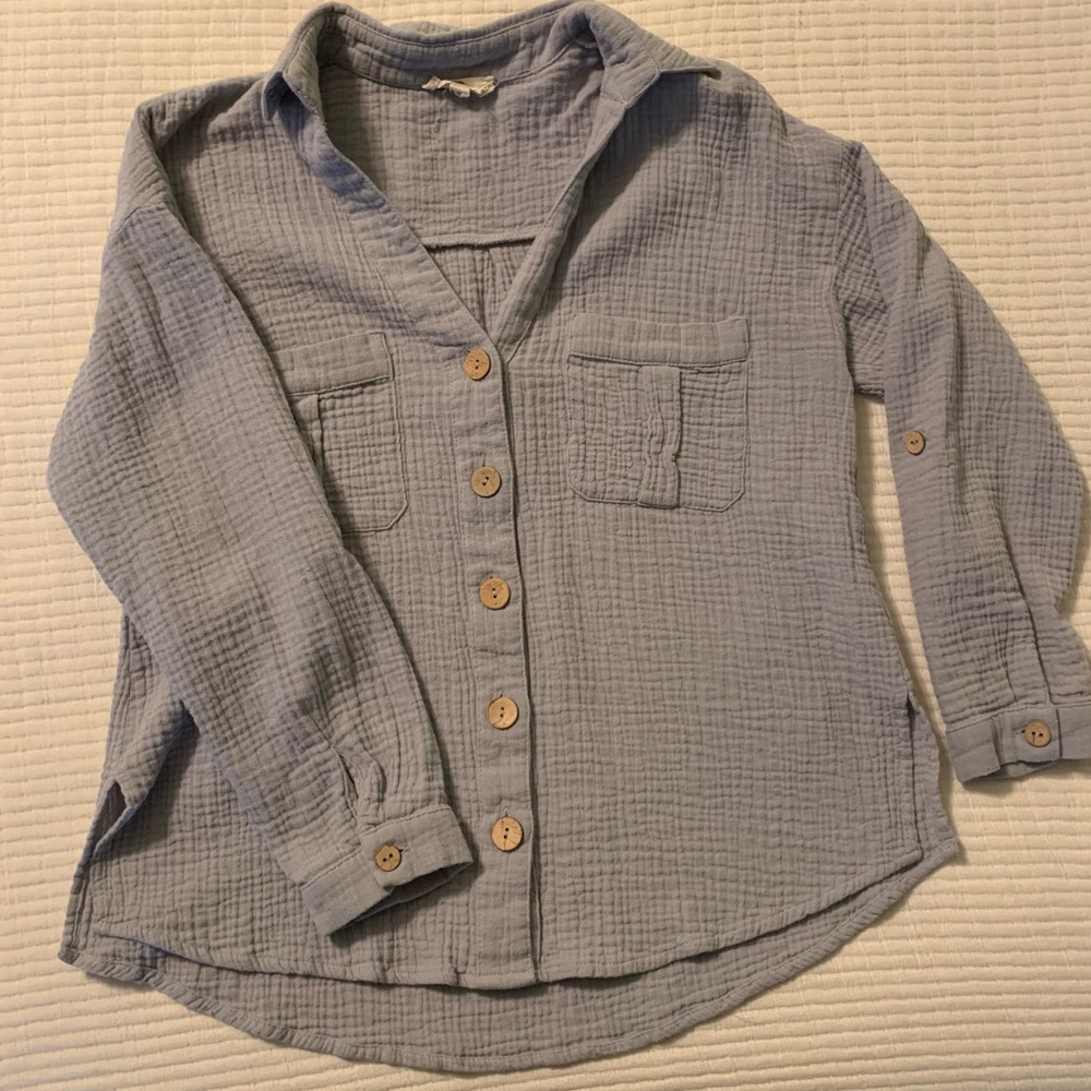 Button Up Flared Shirt